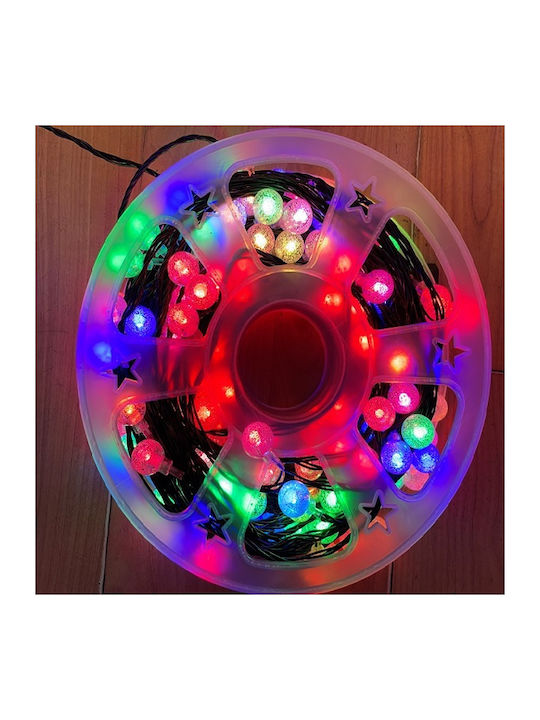 Becuri Luminoase de Crăciun 120 LED RGB 30m Tambur IP44 BX-044 OEM