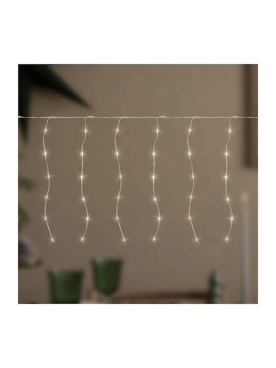 240 Светлини LED 6m. x 60бр Топъл бял тип Завеса 1бр
