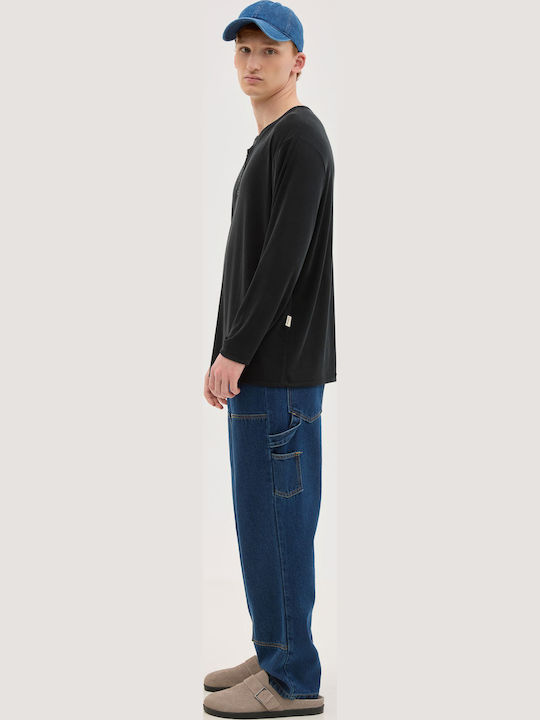 Langarmbluse Black