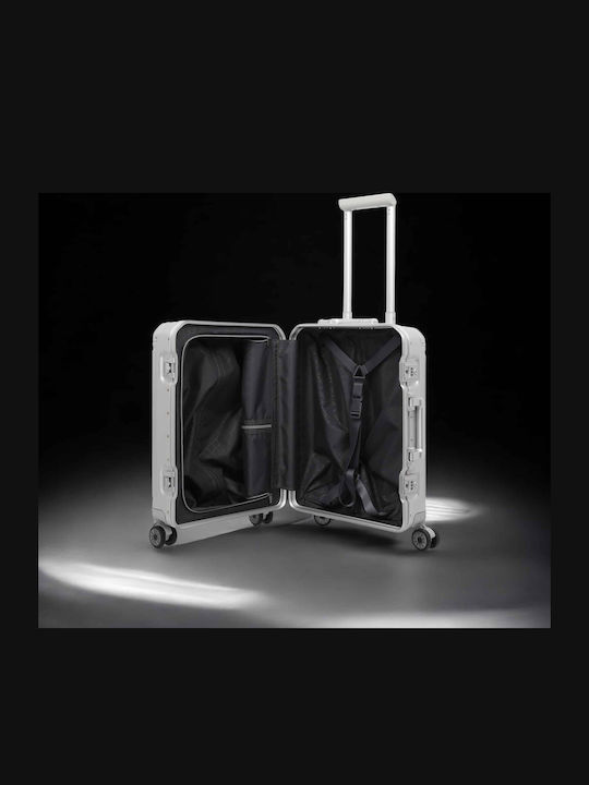 Travelite Travel Suitcase Cabin Hard Silver with 4 Wheels Height 55cm