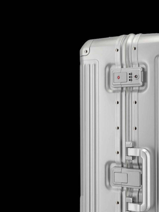Travelite Μεγάλη Βαλίτσα Ταξιδίου Σκληρή Ασημί με 4 Ρόδες Ύψους 77εκ.