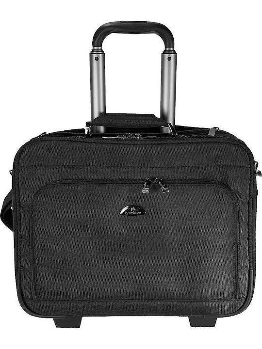 Bartuggi 008-304 Valiză De Călătorie De Cabină Dură Neagră Cu 2 Roți Înălțime 41 Cm