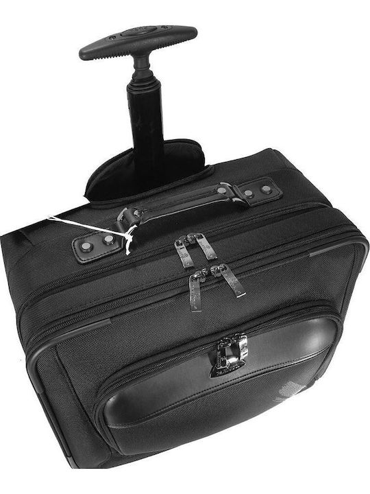 Bartuggi 008-158 Cabin Hard Travel Suitcase Black with 2 Wheels Height 42cm