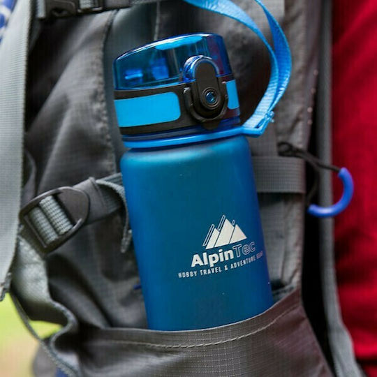 AlpinPro Kids Water Bottle Pirates Plastic Non Spill Blue 500ml