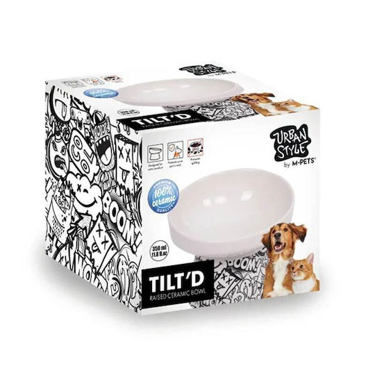 Κεραμικό Μπολ Σκύλου & Γάτας M-pets Urban Style Tilt'd Raised 250ml