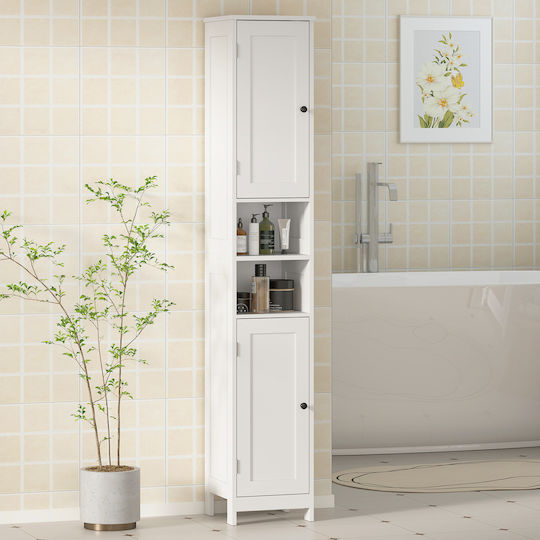 HomCom Ντουλάπι Μπάνιου 30x30x170cm Λευκό