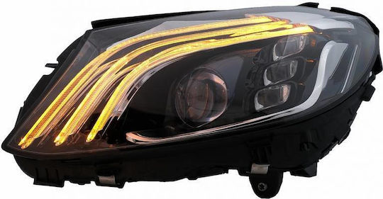 Front Lights Set Mercedes-Benz C-Class W205 14-20 Upgrade to Maybach Full Led DRL Black Motor Carner