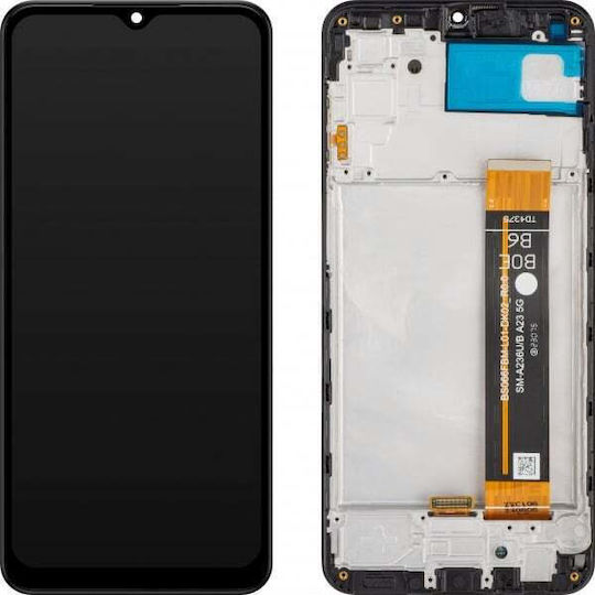 Madrid Papel O ecran cu Mecanism Tactil pentru Samsung Galaxy A23 5G A236 (Negru)