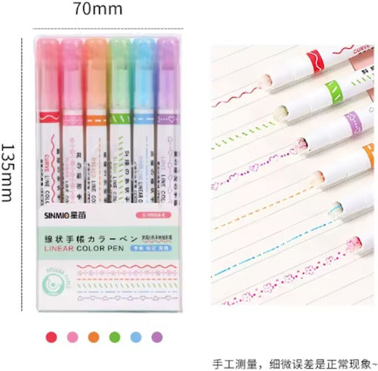 Zeichenmarker Set 6Stück