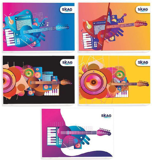 Skag Notebook Music 40 Sheets 1pcs (Μiscellaneous Designs/Colors)