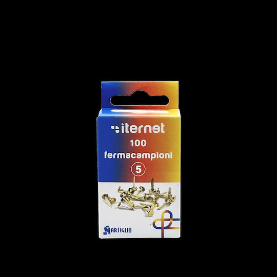 Artiglio Doppelte Nägel Metallisch Blister 100 Stück No5 25mm Gold