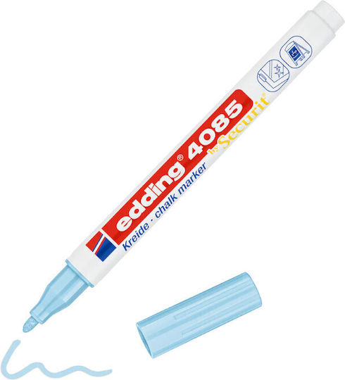 Edding 4085 Flüssige Kreide Marker 1-2mm Blau Pastell für Spezielle Bastelfarben