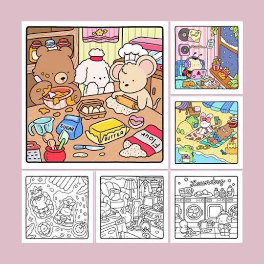 Colouring Book Friends 21x21cm