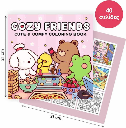 Colouring Book Friends 21x21cm