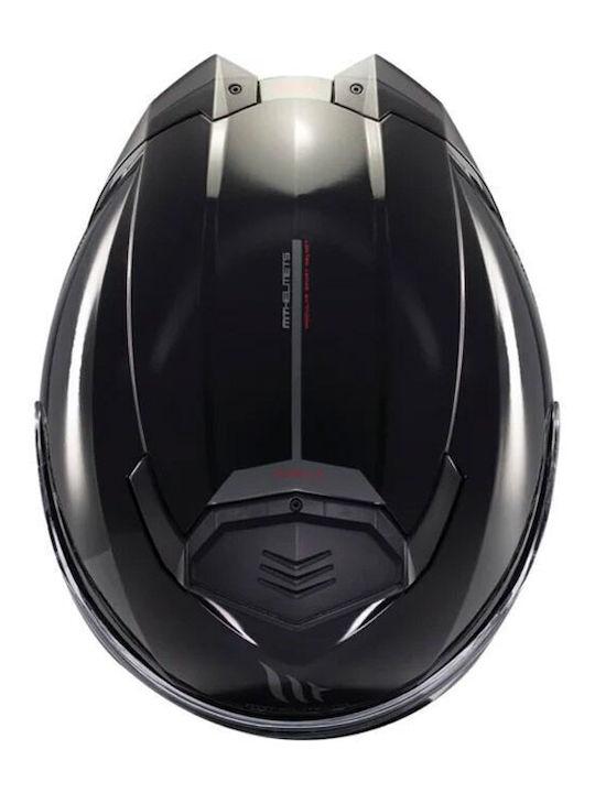 MT Atom 2 SV Gloss Black Motorcycle Helmet Flip-Up ECE 22.06 / DOT 1650gr with Sunvisor