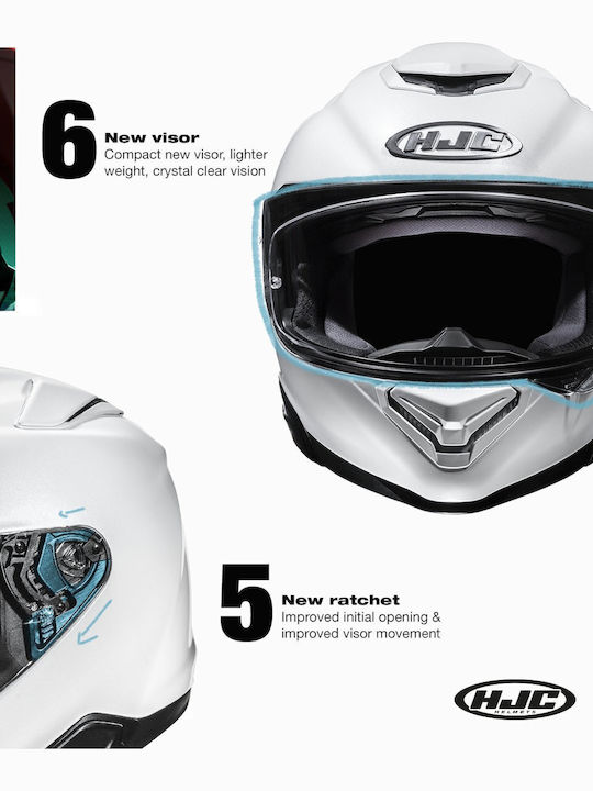 HJC R-PHA 72 Ernem MC1SF Motorcycle Helmet Full Face ECE 22.06 1450gr with Pinlock and Sun Visor