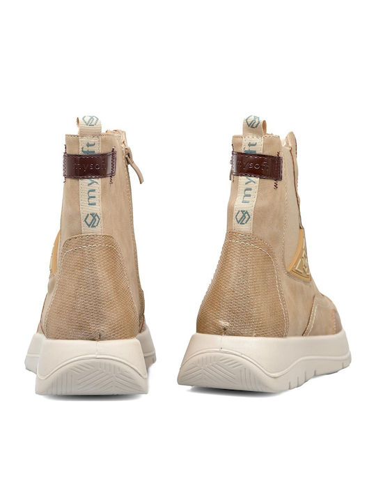 Stiefeletten Damen Beige