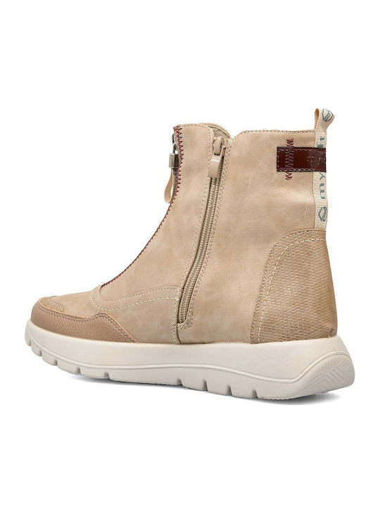 Stiefeletten Damen Beige