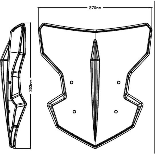 Puig Φιμέ Ζελατίνα Μοτοσυκλέτας για Yamaha MT-03 20285F
