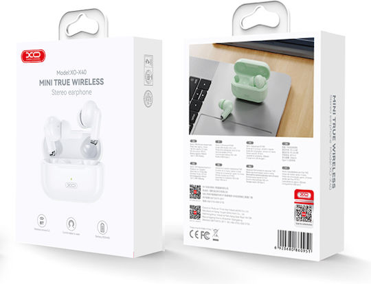XO X40 TWS In-Ear Bluetooth-Freisprecheinrichtung Kopfhörer mit Ladeetui Weiß