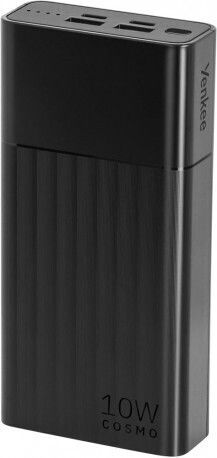 Yenkee YPB 1041 Power Bank 10000mAh 10W με 2 Θύρες USB-A και 2 Θύρες USB-C Μαύρο
