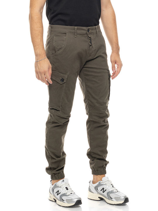 Men's Trousers Elastic Dark Olive