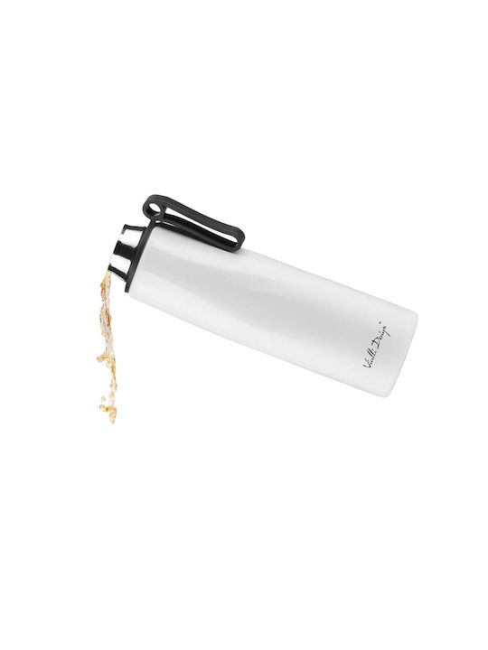 Vialli Design Water Bottle Plastic 500ml White