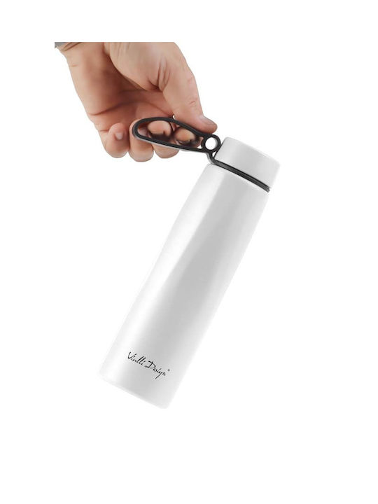 Vialli Design Water Bottle Plastic 500ml White