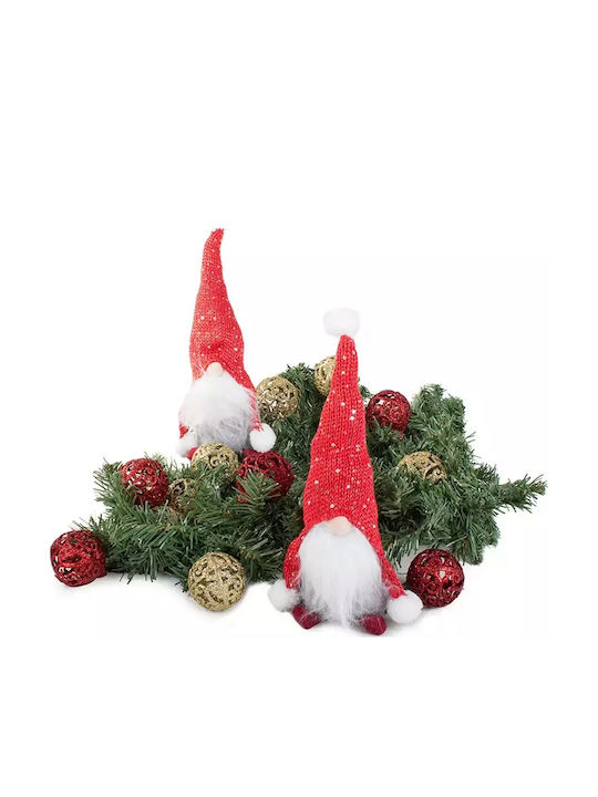 Christmas Decorative Dwarf 30cm Red Grey Hat