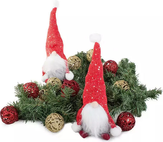 Weihnachtszwerge Dekorativ 30cm Rote Graue Mütze