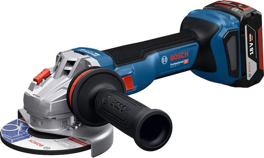 Bosch GWS 18V-11 S Professional Τροχός 125mm Μπαταρίας Brushless με Ρύθμιση Στροφών 2x5Ah