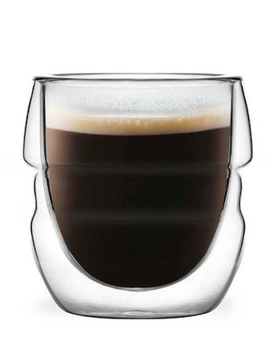 Vialli Design Σετ Φλιτζάνια Καφέ από Πορσελάνη Καφέ 70ml 2τμχ