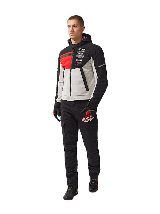Rev'IT Haste H2O Men's Motorcycle Jacket Softshell 4 Seasons Waterproof Black/Red