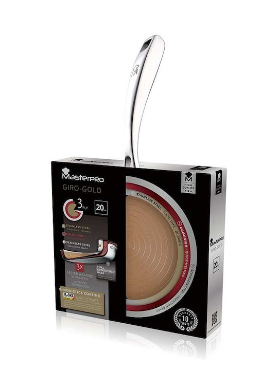 MasterPro Pan aus Edelstahl mit Antihaftbeschichtung 20cm