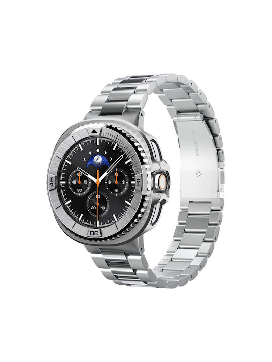 Spigen Tune Pro Bezel Protector in Silver color for Samsung Galaxy Watch 8 Classic 46mm