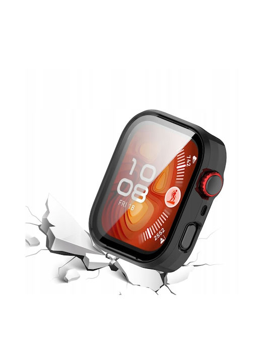 Techsuit Defense360 Pro Πλαστική Θήκη με Τζαμάκι σε Μαύρο χρώμα για Huawei Watch Fit 4 Pro