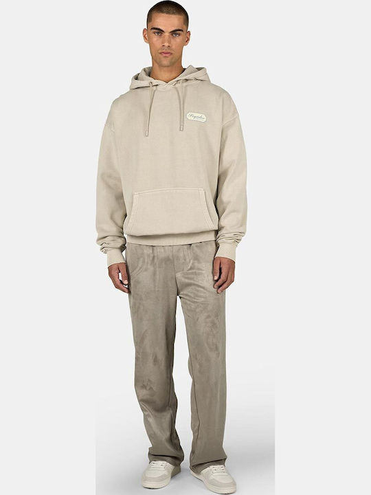 Sweatshirt with Hood Vintage Beige