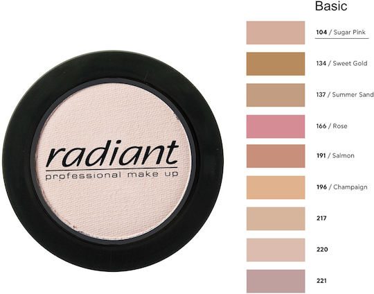 Radiant Professional Color Basic Lidschatten in fester Form 104 Sugar Pink 4gr