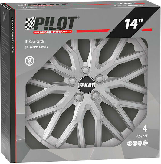 Lampa Car Hubcap Set 14" 4pcs Silver