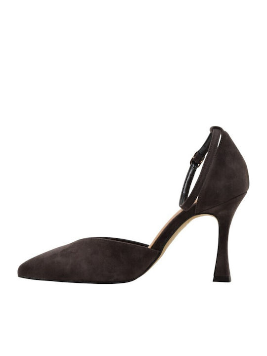 Suede Brown Heels