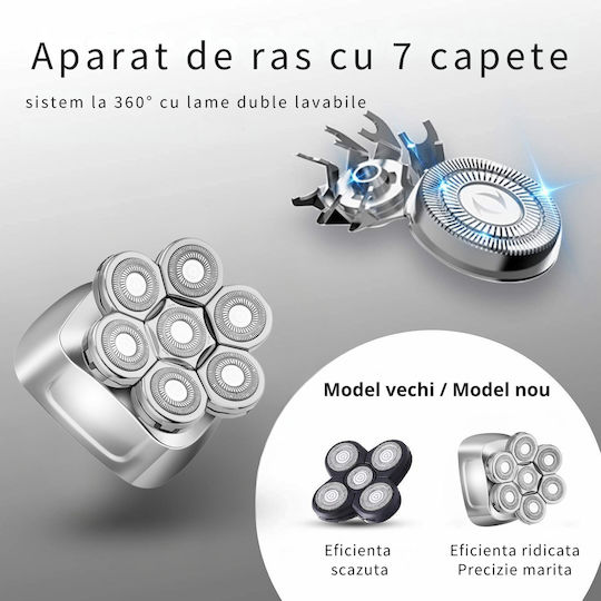 Invincio Rotativ Aparat de Ras Electric Față / Corp Reîncărcabil