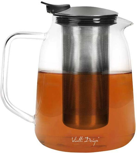 Vialli Design Τσαγιέρα με Φίλτρο Γυάλινη 800ml