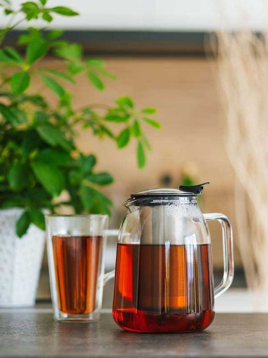 Vialli Design Teapot with Filter Glass Gray 800ml