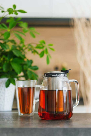 Vialli Design Teapot with Filter Glass Gray 800ml