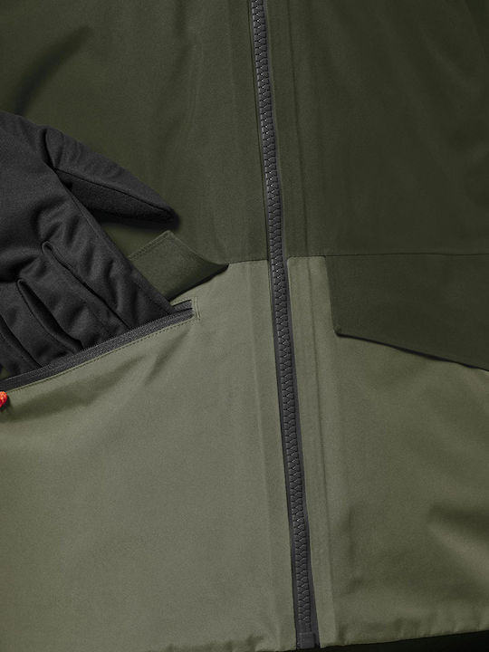 Puez Lang Damenjacke für Winter Khaki