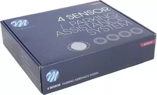 M-Tech Car Parking System with Buzzer and 4 Sensors 21.5mm in Silver Color