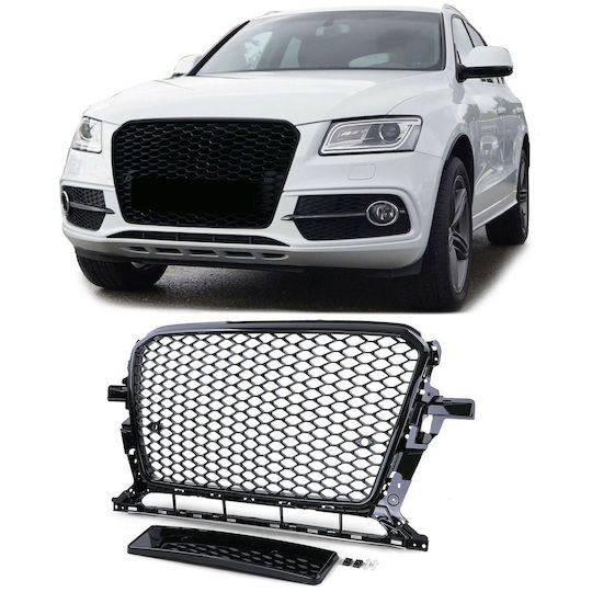 Sport Grill Front Mask Audi Q5 8r Facelift 2012-2016 Look Rs Black Fgauq58rsq5b