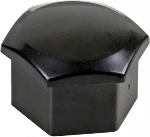 Black Bolt Caps 17mm Set of 20 Pieces 20754