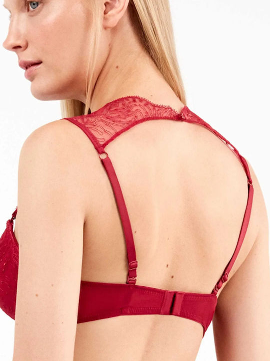 Balconette Balconette Bra with Light Padding Underwire Red