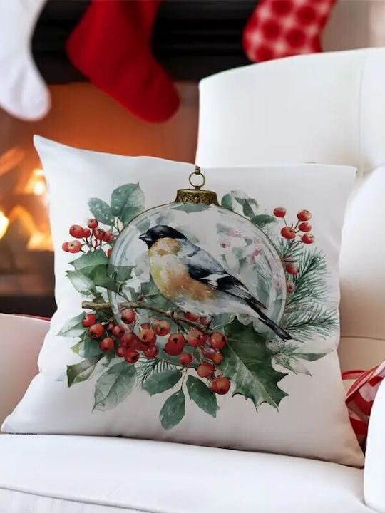 By Queen Limited Festive Edition Μαξιλαροθήκη Bird Ornament Design 45x45εκ